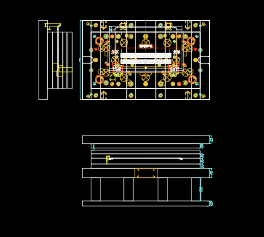 铝制电脑外壳冲压切挂点模具设计图缩略图